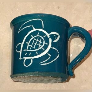 New, Turtle Mug. 3.75” beautiful teal color.
